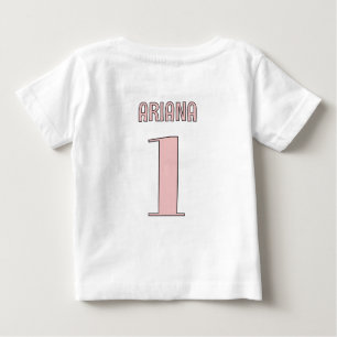Camiseta De Bebé Pato Tonto Rosa Personalizado Cumpleaños Uno