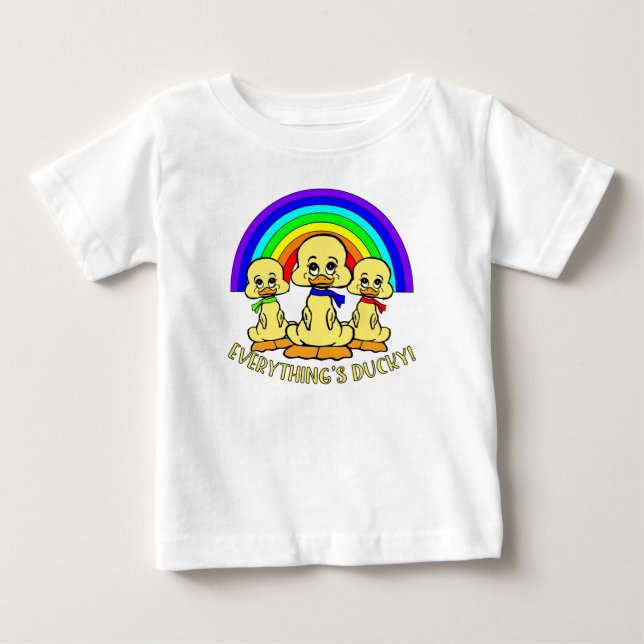 CAMISETA DE BEBÉ PATOS DIVERTIDOS RAINBOWCORE  (Anverso)