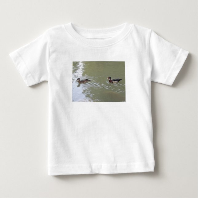 Camiseta De Bebé Patos nadando (Anverso)