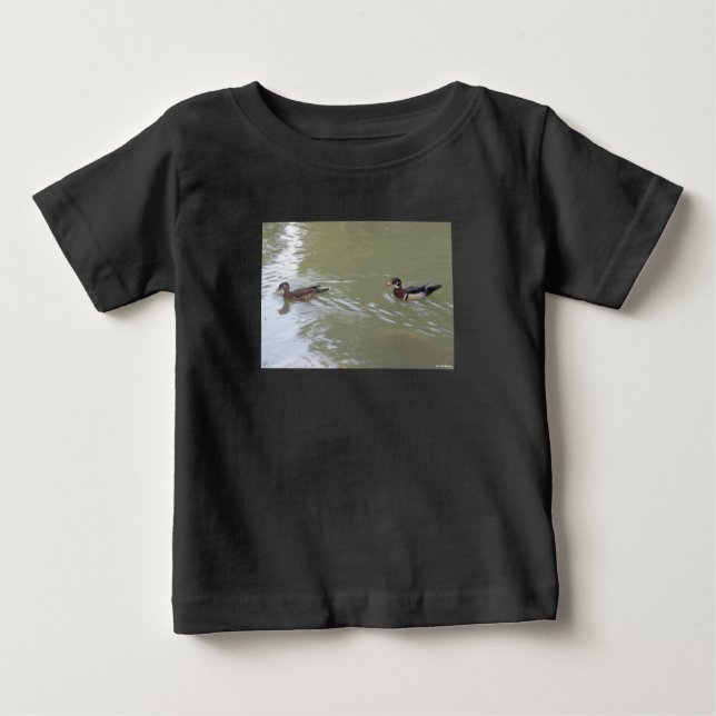 Camiseta De Bebé Patos nadando (Anverso)