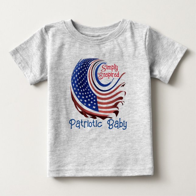 Camiseta De Bebé "Patriot Baby" es una simple ilustración: (Anverso)