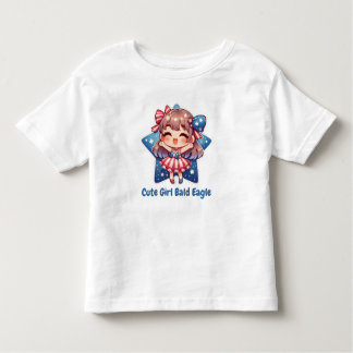 Camiseta De Bebé Patriotic Cutie – Baby Bald Eagle with Bow Girls' 