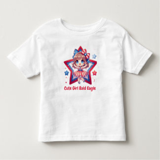 Camiseta De Bebé Patriotic Cutie – Baby Bald Eagle with Bow Girls' 