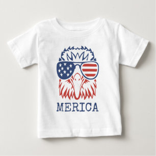 Camiseta De Bebé Patriotic Eagle Merica 4th of July American Flag T