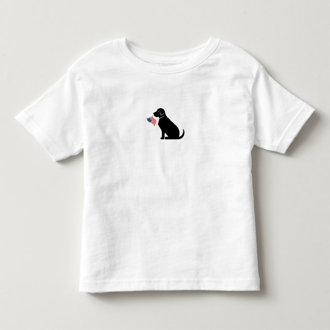 Camiseta De Bebé Patriótico de la bandera estadounidense de Black L (Anverso)