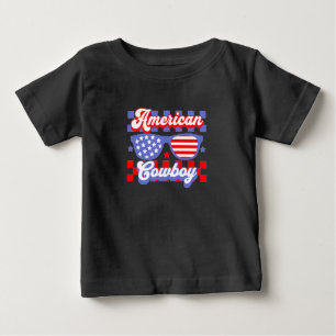 Camiseta De Bebé Patriótico del Cowboy de Estados Unidos Occidental