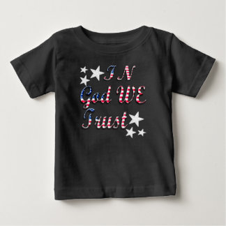 Camiseta De Bebé Patriótico En Dios Confiamos En La Bandera Beber C