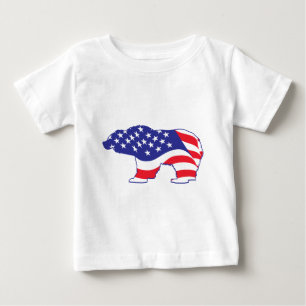 Camiseta De Bebé Patriótico-Grizzly