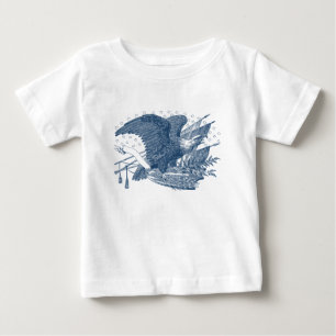 Camiseta De Bebé Patriótico vintage gritando águila Flechas de la b