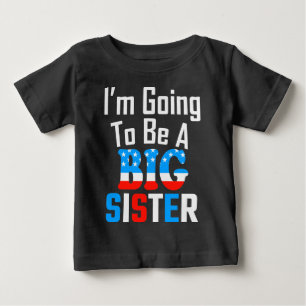 Camiseta De Bebé Patriótico Voy a ser una hermana mayor