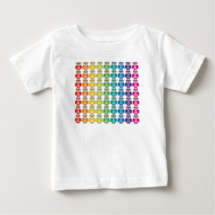 Camiseta De Bebé Patrón Bebé Lechuza Arcoiris con manga larga