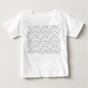 Camiseta De Bebé Patrón continuo de interrogación negro