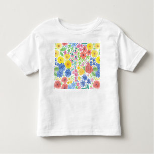 Camiseta De Bebé Patrón de acuarela floral