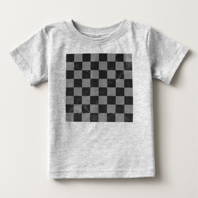 Camiseta De Bebé Patrón de ajedrez (Anverso)