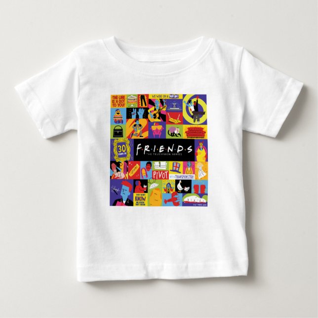 Camiseta De Bebé Patrón de amigos icónicos™ (Anverso)