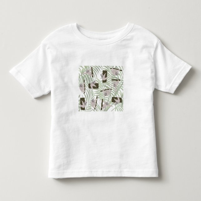 Camiseta De Bebé Patrón de animales espumosos en bosque silvestre (Anverso)