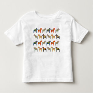 Camiseta De Bebé Patrón de arte folclórico sueco Dala Horse