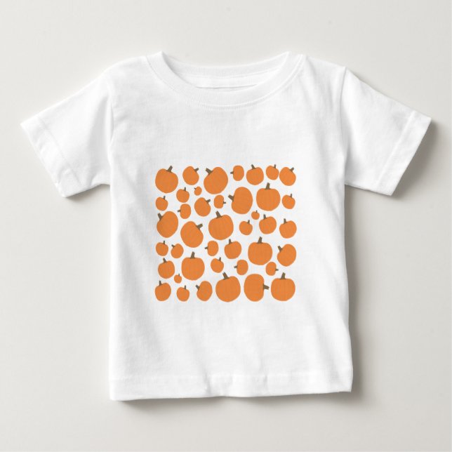 Camiseta De Bebé Patrón de calabaza (Anverso)