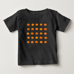 Camiseta De Bebé Patrón de Calabazas Naranjas