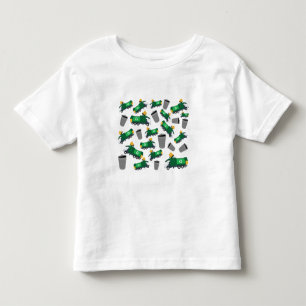Camiseta De Bebé Patrón de camión de basura de reciclaje