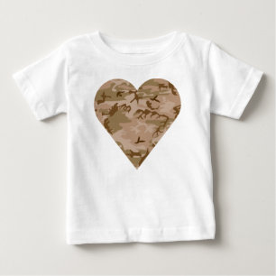 Camiseta De Bebé Patrón de camuflaje del desierto, patrón militar, 