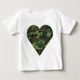 Camiseta De Bebé Patrón de camuflaje verde, patrón militar, ejércit