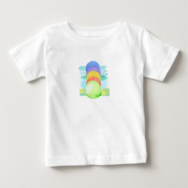 Camiseta De Bebé Patrón de círculo colorido (Anverso)