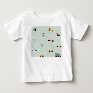 Camiseta De Bebé Patrón de coche de transporte lindo para niños