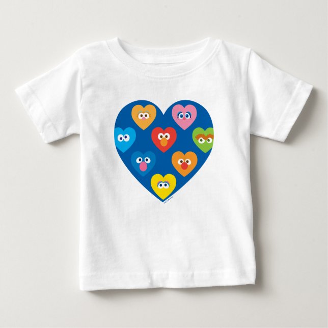 Camiseta De Bebé Patrón de corazones del Día de San Valentín de Ses (Anverso)