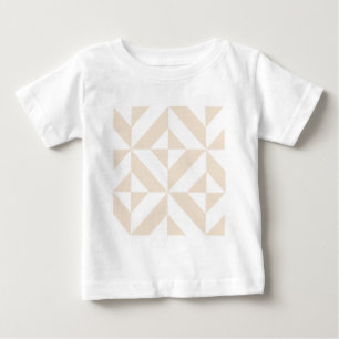 Camiseta De Bebé Patrón de cubo de deco geométrico amarillo pálido