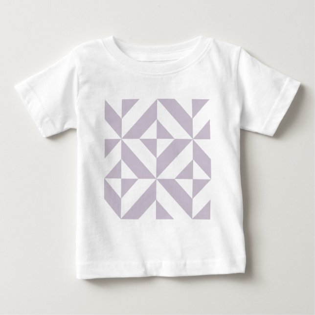 Camiseta De Bebé Patrón de cubo de deco geométrico de uva de Guay p (Anverso)