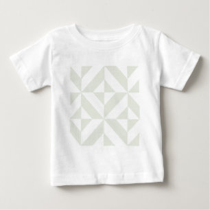 Camiseta De Bebé Patrón de cubo de deco geométrico pálido gris