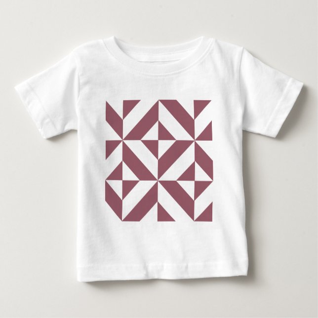 Camiseta De Bebé Patrón de cubo de deducción geométrica de plum (Anverso)