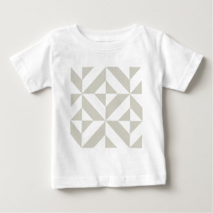 Camiseta De Bebé Patrón de cubo geométrico geométrico medio gris