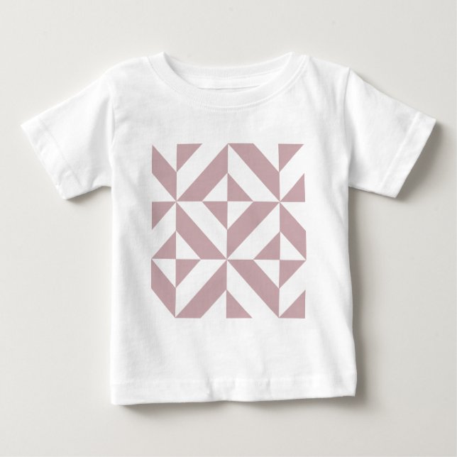 Camiseta De Bebé Patrón de cubo geométrico medio malvado (Anverso)