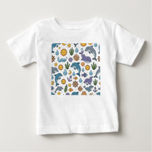 Camiseta De Bebé patrón de delfines