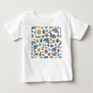 Camiseta De Bebé patrón de delfines
