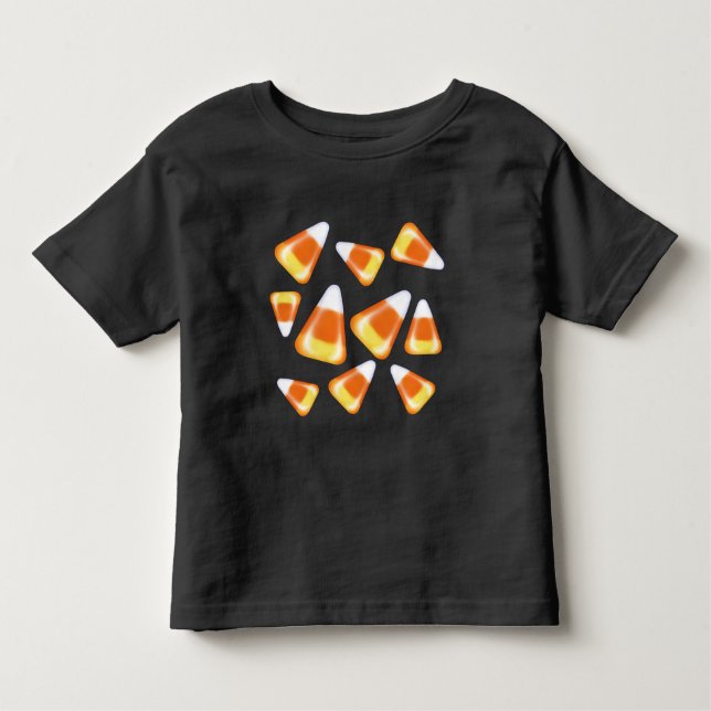Camiseta De Bebé Patrón de dulces de Halloween, dulces divertidos (Anverso)