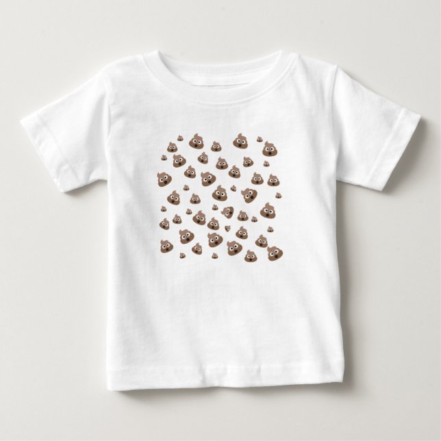 Camiseta De Bebé Patrón de Emoji de popa de corte (Anverso)