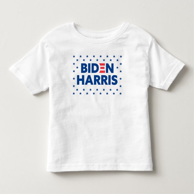 Camiseta De Bebé Patrón de estrellas azules Biden/Harris (Anverso)