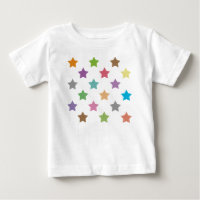 Patrón de estrellas coloridas