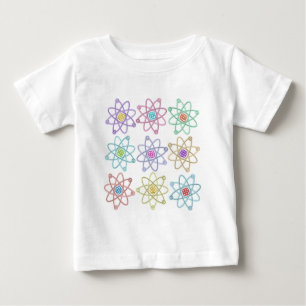 Camiseta De Bebé Patrón de estructura atómica Ciencia