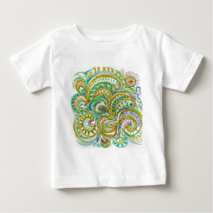 Camiseta De Bebé Patrón de fantasía de arte folclórico