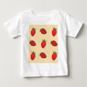 Camiseta De Bebé Patrón de fresa para buenas vibraciones en verano 