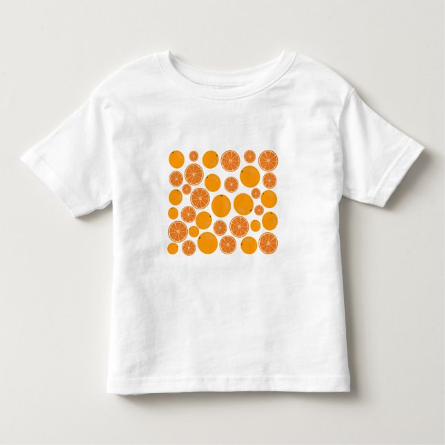 Camiseta De Bebé Patrón de fruta naranja (Anverso)