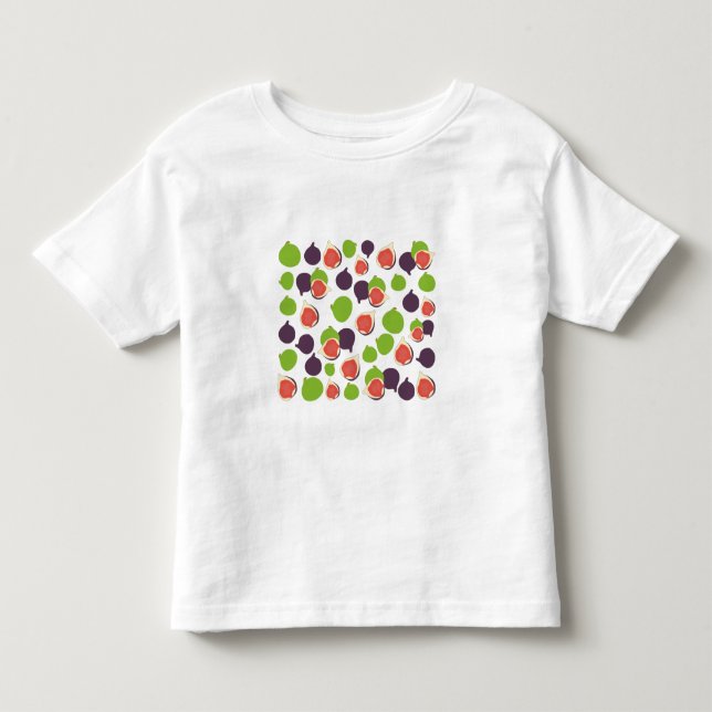 Camiseta De Bebé Patrón de frutas de verano de la pesca mediterráne (Anverso)