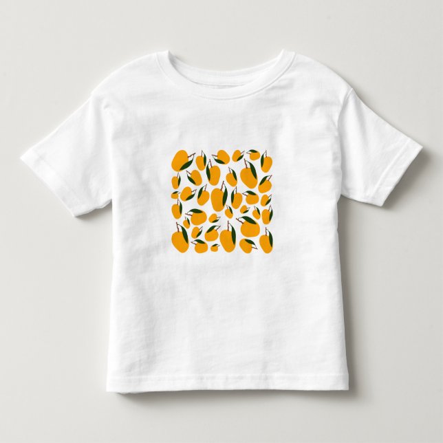 Camiseta De Bebé Patrón de frutas del verano del mango (Anverso)