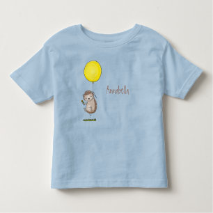 Camiseta De Bebé Patrón de hedgehog y personalizado de globos