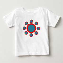 Camiseta De Bebé patrón de henna de círculo rojo y azul