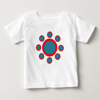 Camiseta De Bebé patrón de henna de círculo rojo y azul